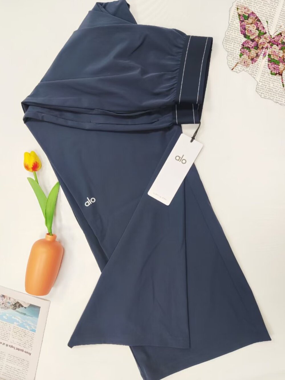 Wide Leg pants✨ALO Yoga Suit Up Trouser Navy Blue💙Elastic waistband ( Regular ) - Picture 5 of 7